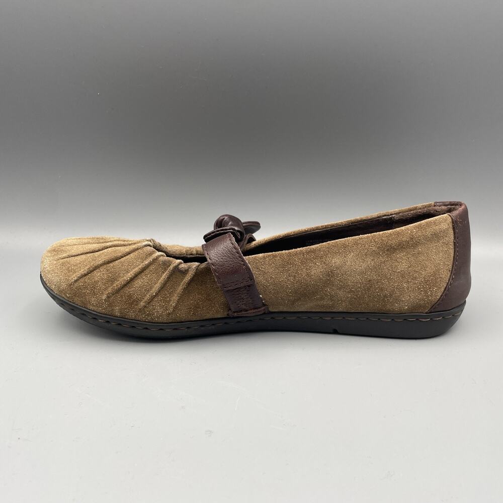 Born Mary Jane Shoe Size 7 Brown Suede Leather Prairie Twee Academia Twee Modest - Picture 5 of 10